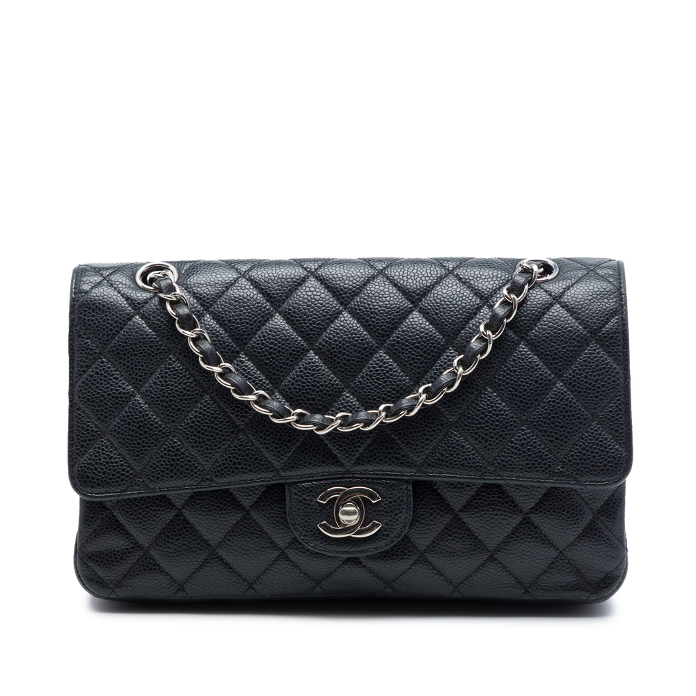 Pre-Loved Chanel Medium Classic Caviar Double Flap